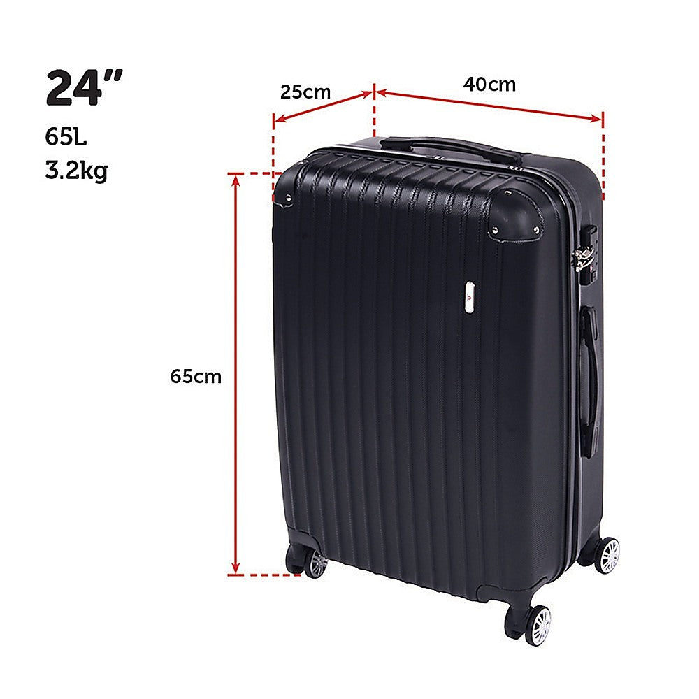 Delegate Suitcases Luggage Set 20 24" 28"Carry On Trolley TSA Travel Bag"