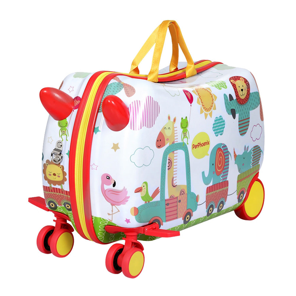 Wanderlite 17 Kids Ride On Luggage Children Suitcase Trolley Travel Zoo"