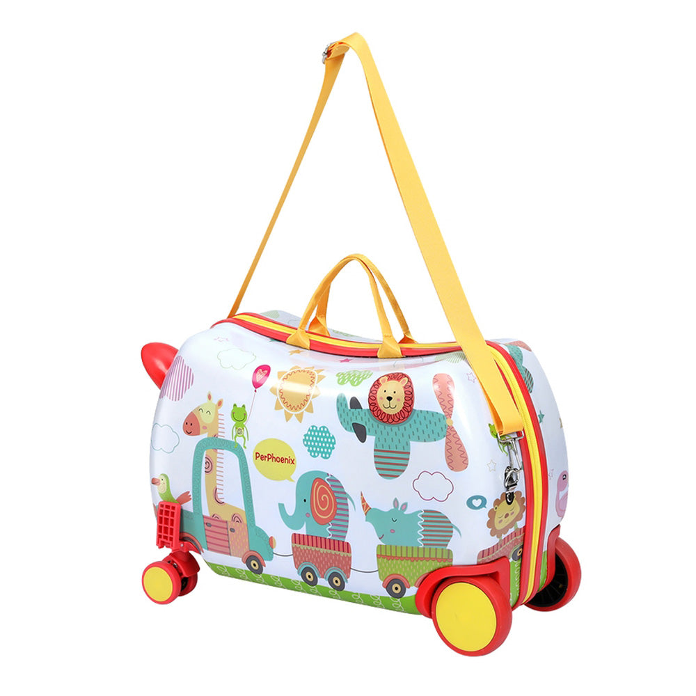 Wanderlite 17 Kids Ride On Luggage Children Suitcase Trolley Travel Zoo"