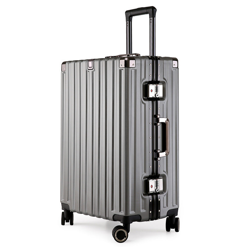 Aluminum Alloy Hard-Shell Suitcase with TSA Lock -20 Spinner Luggage in Grey"