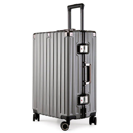 Aluminum Alloy Hard-Shell Suitcase with TSA Lock -20 Spinner Luggage in Grey"