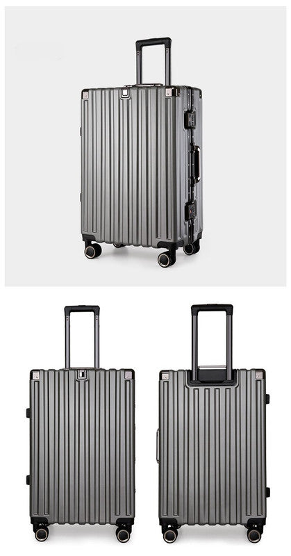 Aluminum Alloy Hard-Shell Suitcase with TSA Lock -20 Spinner Luggage in Grey"
